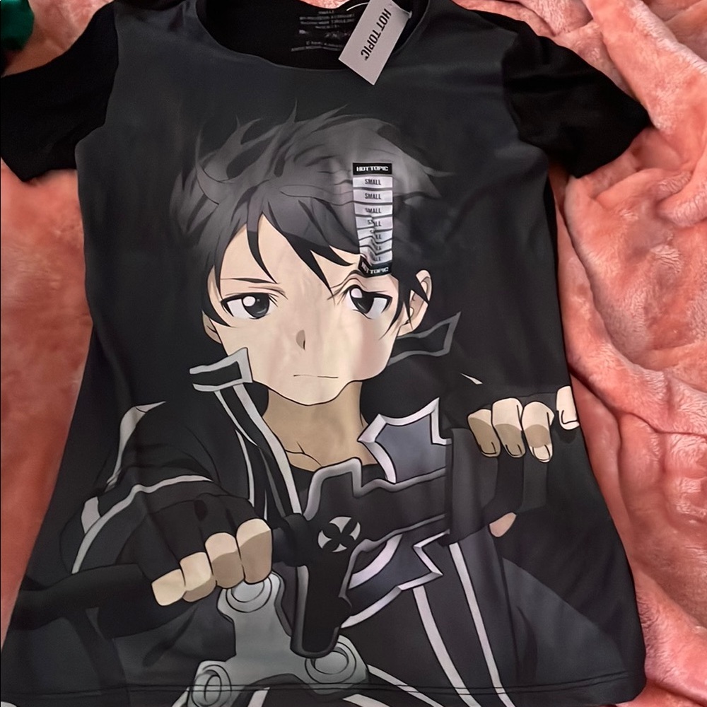Bioworld Black Anime Character Kids T-Shirt